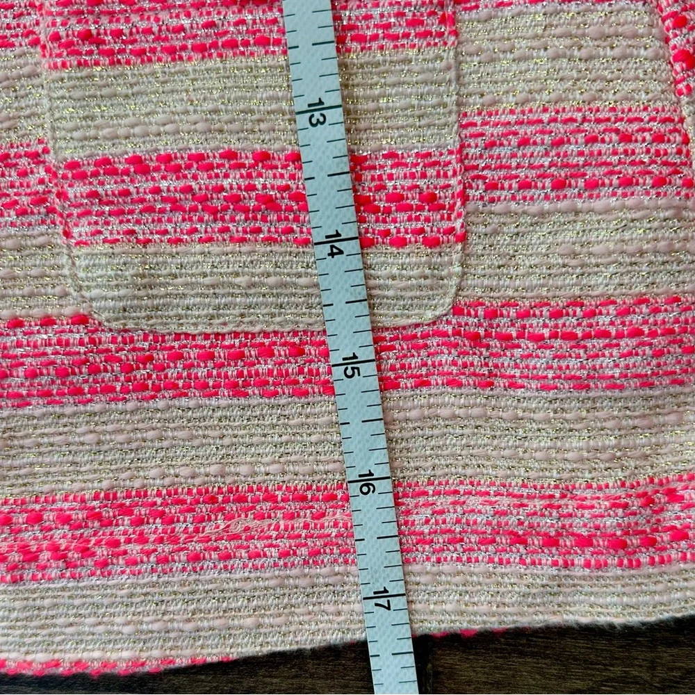 The Children's Place NWT Pink & Gold Metallic Striped Tweed Dress - 18-24 Months